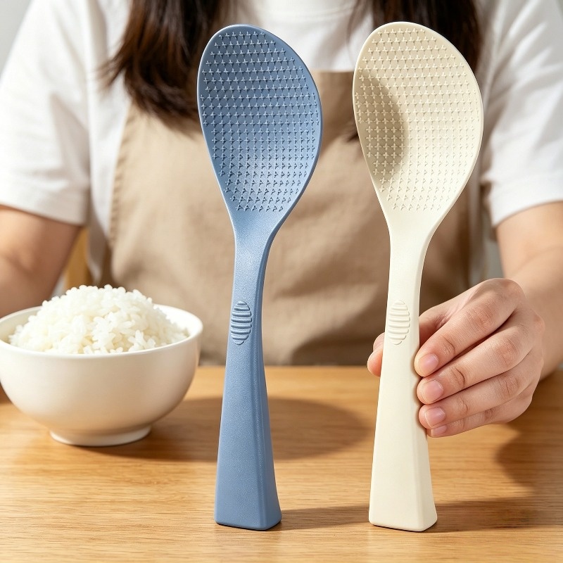 Home Cooking Delivery - 1/2 stuks geïntegreerde siliconen rijstlepel hittebestendig