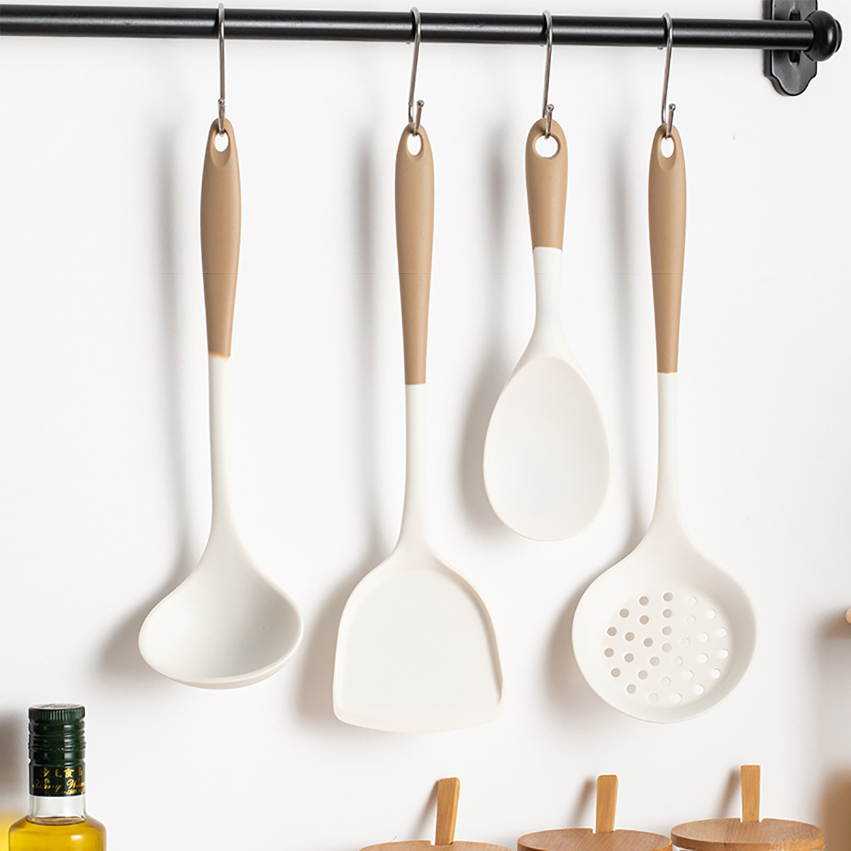 Home Cooking Supplies - 4 Stuks Siliconen Keukengerei Set Pot