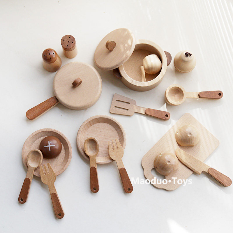 Home Cooking Delivery - Maoduo Toys Beukenhouten Kinderkeuken Speelset Kookgerei